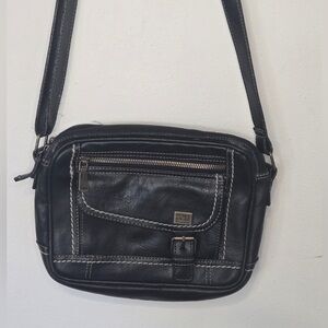 Black Leather Crossbody Bag